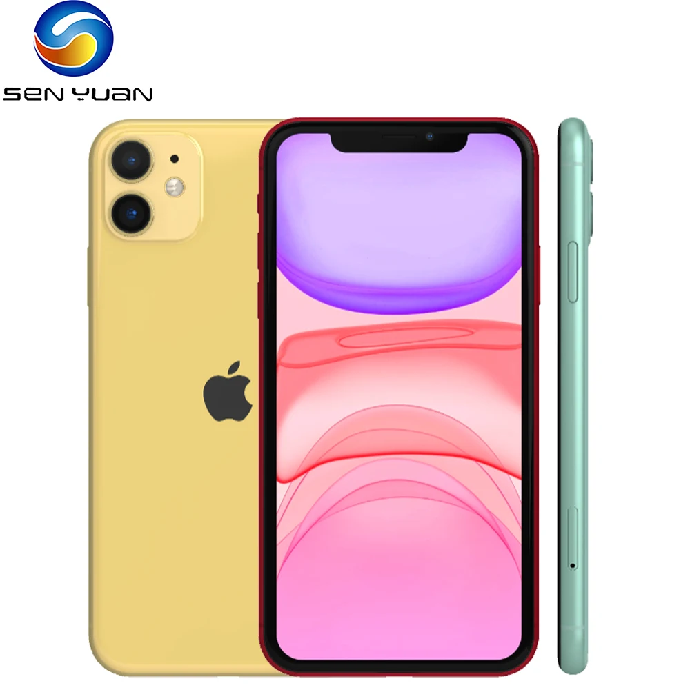 Оригинальный б/у мобильный телефон Apple iPhone 11 4G разблокированный экран 6 1 дюйма