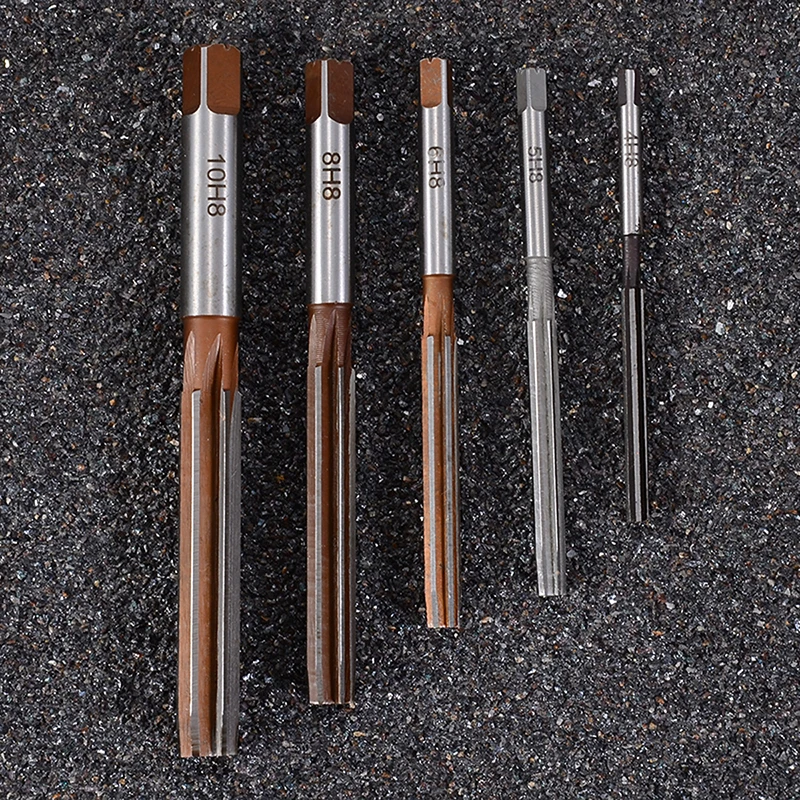 5pcs H8 Chucking Straight Shank Hand Reamers Set 6 Flutes 4mm/5mm/6mm