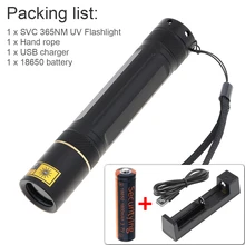 

SecurityIng UV 365nm Flashlight 10W Waterproof Ultraviolet Light for Money Detector / Pet Stains / Hunting Marker Checker Torch