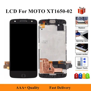 

100% Tested Display Pantalla For Motorola Moto XT1650-02 LCD Display Digitizer Assembly With Frame For moto Z Force XT1650-02