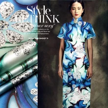 118 см печатная китайская шелковая ткань МЕТР 19 мм шелк стрейч атласная ткань цифровой струйный спандекс ткань оптом шелковая ткань