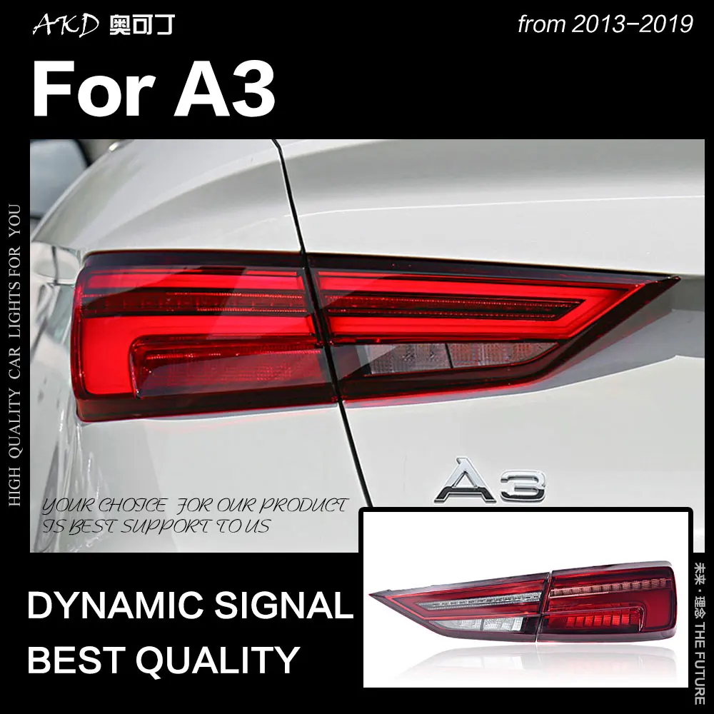 US $510.00 AKD Car Styling For Audi A3 Tail Lights 20132019 A3 LED Tail Lamp LED DRL Dynamic Signal Brake Reverse Auto Accessories