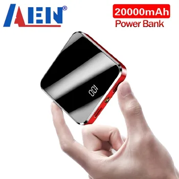 ミニ30000麻雀力銀行iphone 11 × xr xiaomi Mi9サムスンミラースクリーンケーブルでpoverbank 30000mah powerbank