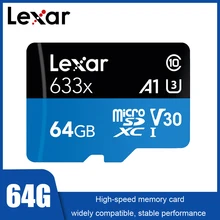 Карта памяти Lexar Micro SDHC SDXC 32 Гб 64 Гб 128 ГБ 256 ГБ 512 Гб Высокая скорость до Макс 95 м/с класс 10 633x картао TF флэш-карта