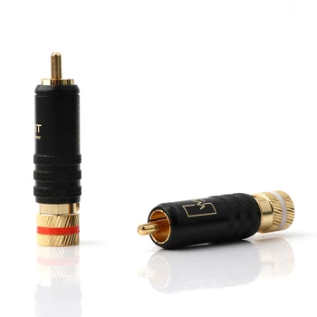 

4pcs Hi-end new WBT 0144 Gold Plated RCA Plug HIFI Audio RCA Plug Connector