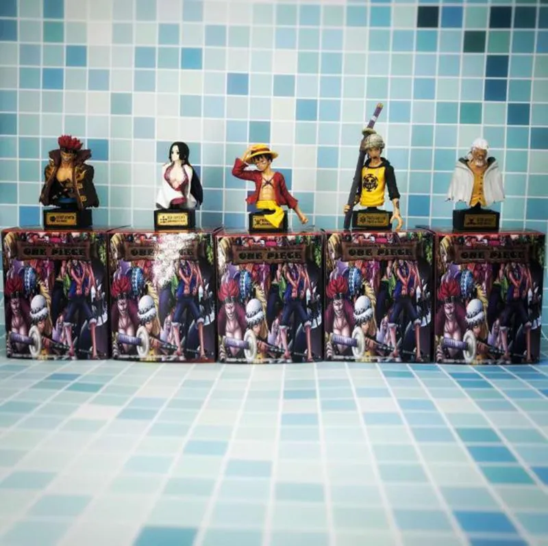 Многоцветный 5 шт./компл. ONE PIECE Monkey D Луффи Boa Хэнкок Trafalgar права голова лепить GK статуя собирать модель игрушка M2672 - Цвет: Многоцветный