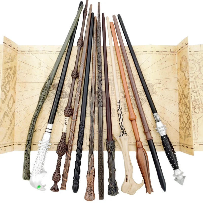 35-40cm Magic Wands Cosplay Dumbledore Voldmort Snape Metal/Iron Core Magic Wand without Box Halloween Gift