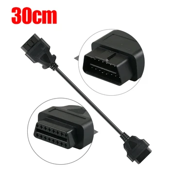 30 см OBD2 II 16Pin кабель-удлинитель для ELM327 авто разъемы ODB расширения кабели разъема 12V EML327 30 см OBD2 II 16Pin кабель-удлинитель для ELM327 авто разъемы ODB расширения кабели разъема 12V EML327