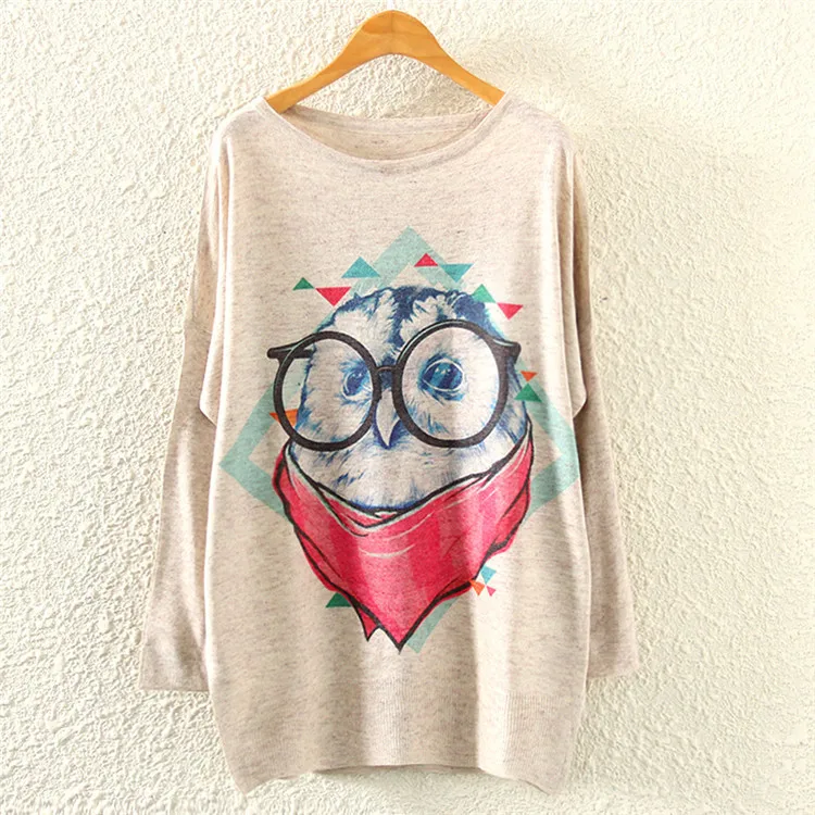 New 3D Cat Sweater Women Knitted Sweater Autumn Clothing Loose Knit Tops Pullover Jumper Casual Lightweight Tunic Sweaters - Color: sweater women 27