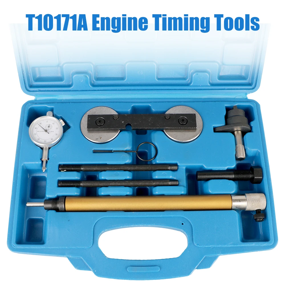 

T10171A High Quality Engine Timing Tools Inc Dial Gauge Tdc + Locking Tools For VW AUDI Seat Skoda Car Repair Tools