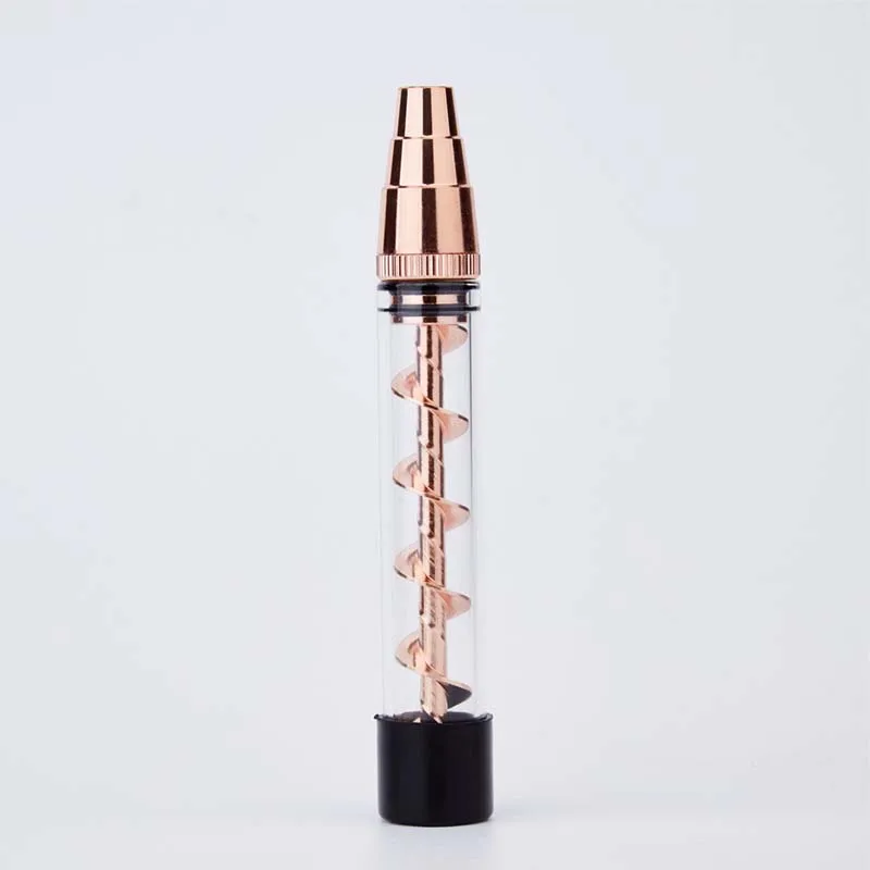 F318-rose gold Весна T5 мини табак машина твисти стекло тупые трубки сухой травяной vape испаритель ручка 360 Вращающийся сигаретный инструмент - Цвет: F318-rose gold