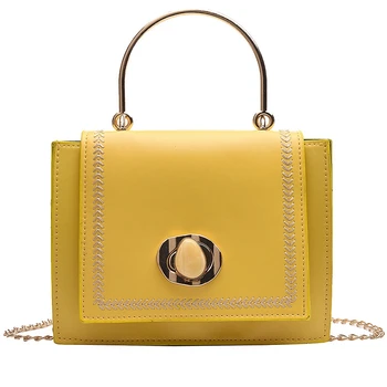 

Solid Color Leather Mini Crossbody Bags for Women Summer Messenger Shoulder Bag Female Travel Phone Purses Handbags Chain Bag To