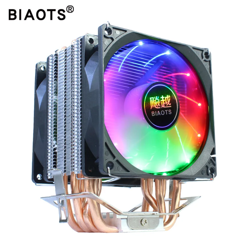 Кулер для процессора BIAOTS бесшумный 4-контактный PWM Lntel LGA 775 1200 1155 1156 1356 AMD3 AM4 кулер