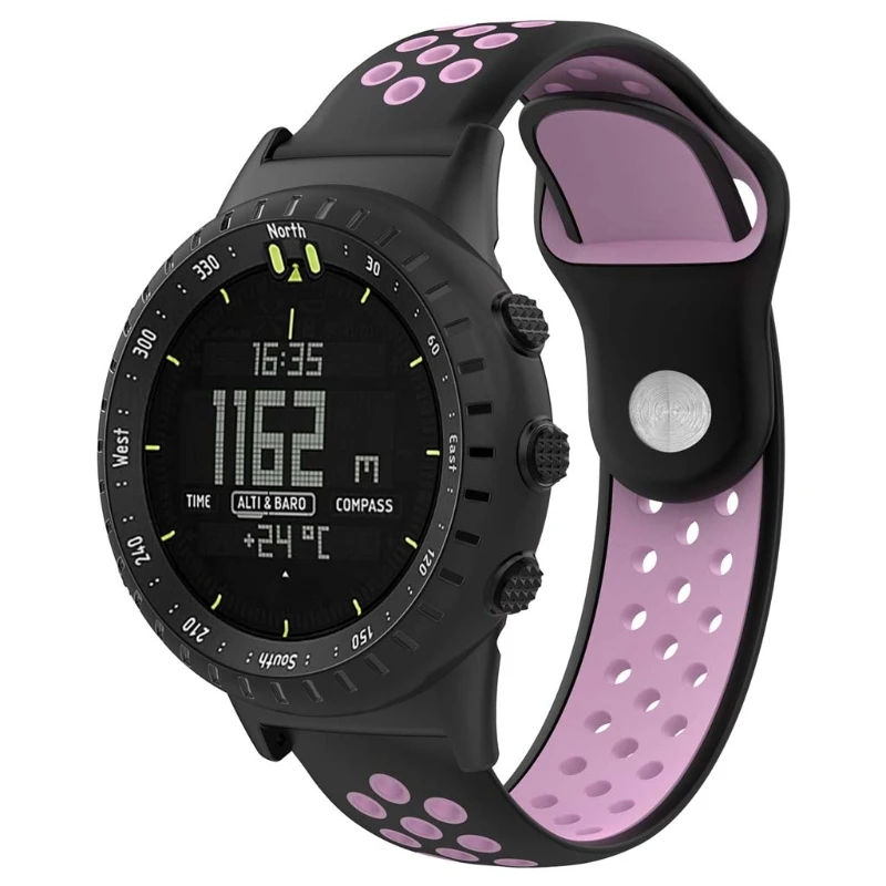 Силиконовый ремешок для часов Ремешок с инструментами для Suunto Core все черные спортивные часы E65A