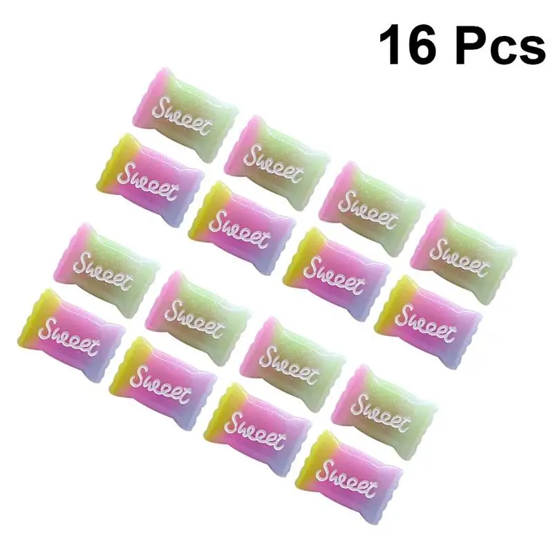 As Shown Simulation Sweet Candy Craft Phone Shell Accessories Pencil Case Decoration DIY Hair Accessories for Kids Girls(Random Color - Цвет: As Shown
