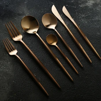 

Stainless Steel Fashion Creativity Thicken Cutlery Set Luxury Eco Friendly Elegant Life Gift Juego De Vajilla Home Decore EC50CJ