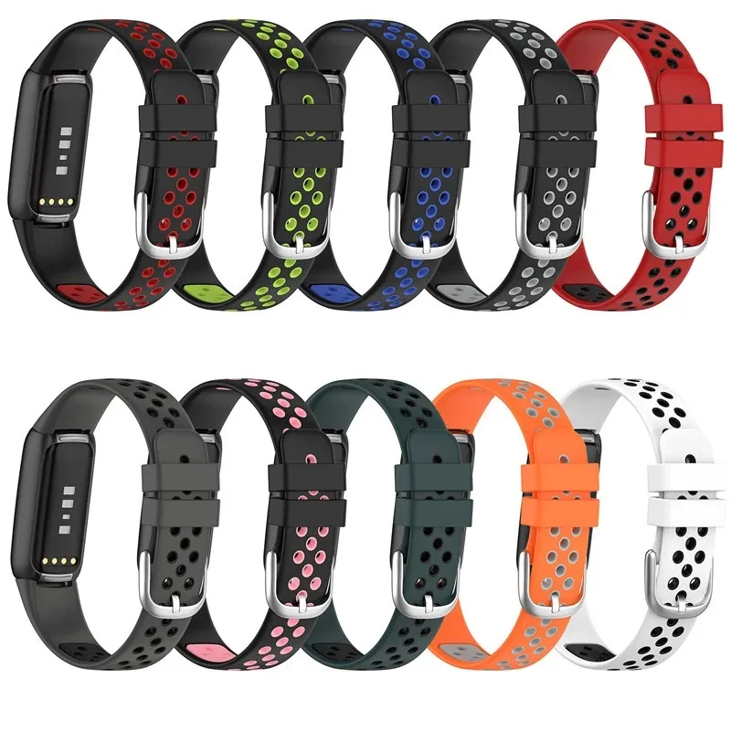 15.4mm Watch Strap Band Free Size Dual Color Wristband Replacement For Fitbit luxe / Luxe Special Edition | Наручные часы