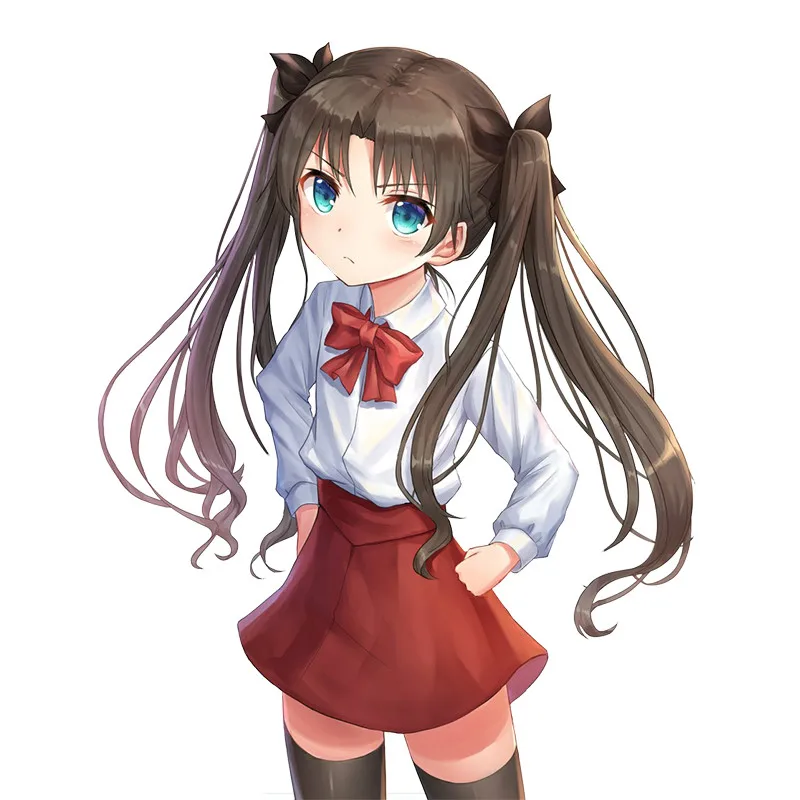 Super Sexy Car Styling Cute Beauty Cartoon Tohsaka Rin Waifu Anime JDM Window Decal Fate Stay Night Vinyl Girl  Car Stickers