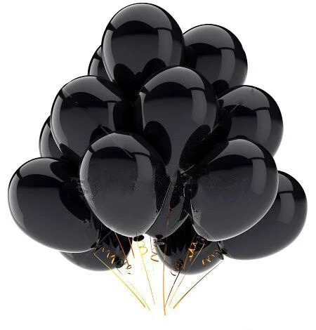 Globos mezclados dorados y negros de 25 piezas, decoraciones para