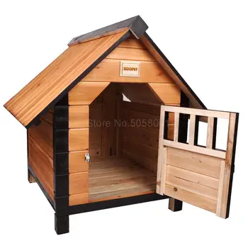 

Dog house outdoor waterproof villa summer large medium and small dog cage Teddy Golden Retriever pet solid wood dog house
