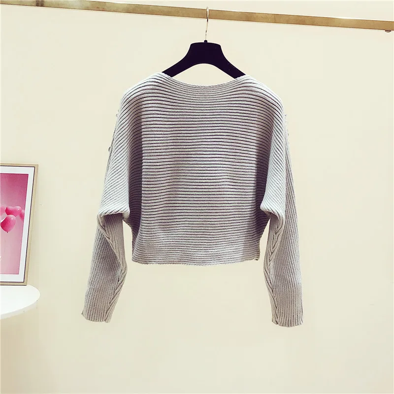 Осенне-зимняя трикотажная женская одежда винтажный свитер с бисером и пайетками, облегающий серый костюм с юбкой средней длины женские свитера комплект из 2 предметов