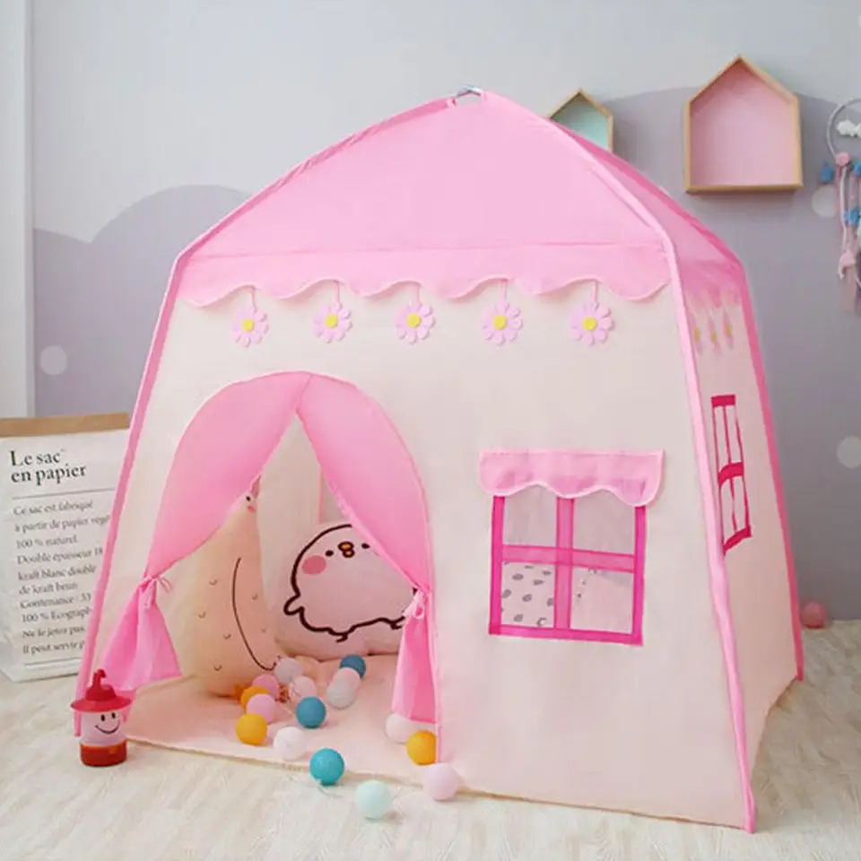 boy play tent indoor