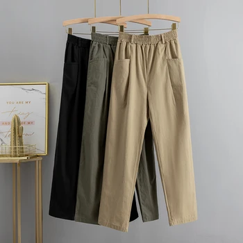 

GIGOGOU M-2XL Plus Size Linen Women Casual Harem Pants Spring Autumn Drawsting Carrot Pant Long Female Office Ladies Trousers