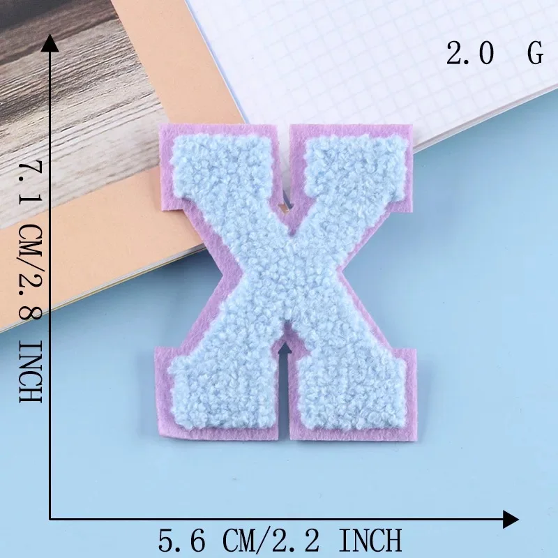 2022 New 3D Colorful A-Z 26 Letters Chenille Embroidered Patches IRON on Alphabet Letters Embroidery Applique Sewing diy