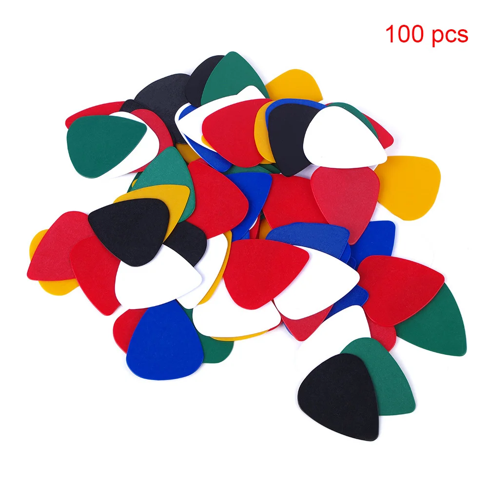 100 шт., укулеле, четкий тон, не скользит, музыкальный инструмент, сердце, аксессуары определенной формы, гитарный медиатор, бас, универсальный пластик