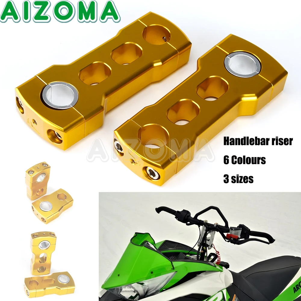 Glod Red Blue Purple Manubrio Riser Clamp 25Mm 22Mm Per Moto Harley Honda Arctic Cat Manubrio Riser Supporto Per Aumentare