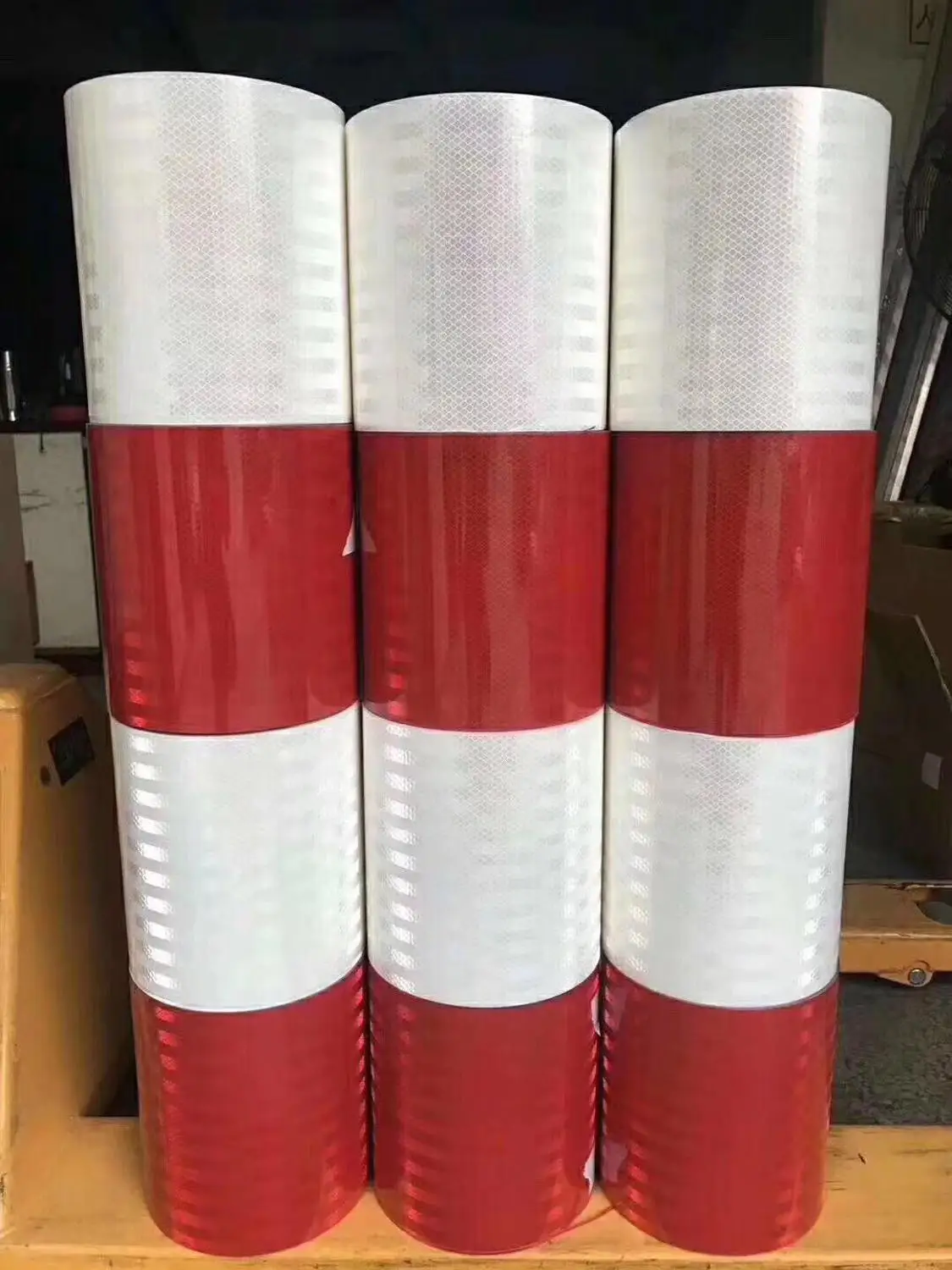 White Red 122 см* 45,7 м ПЭТ высокопрочная микропризма супер Промышленное Качество EGP отражатель пленка двойной цвет класс II отражательная пленка - Цвет: White Red