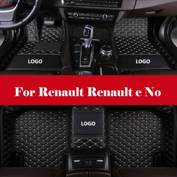 

Car Floor Mats Waterproof Leather Floor Mat +LOGO Car-styling Interior Car Carpet Floor Mat For Renault Renault e No