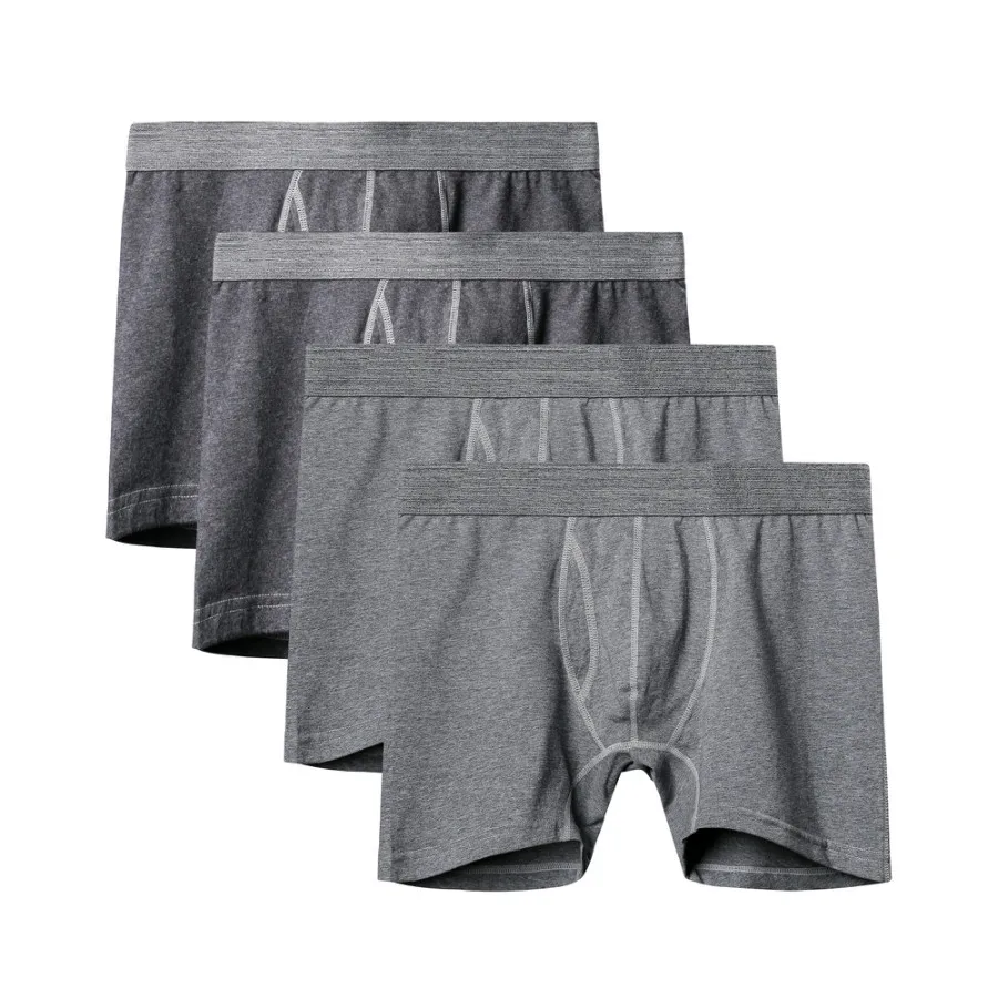4Pcs A1010 Mix A23 4 шт./партия Высокое качество Мужские хлопковые длинные боксеры удобные длинные ноги короткие мужские Мужское нижнее белье обычные трусы-боксеры мешочек - Цвет: 4Pcs A1010 Mix A23