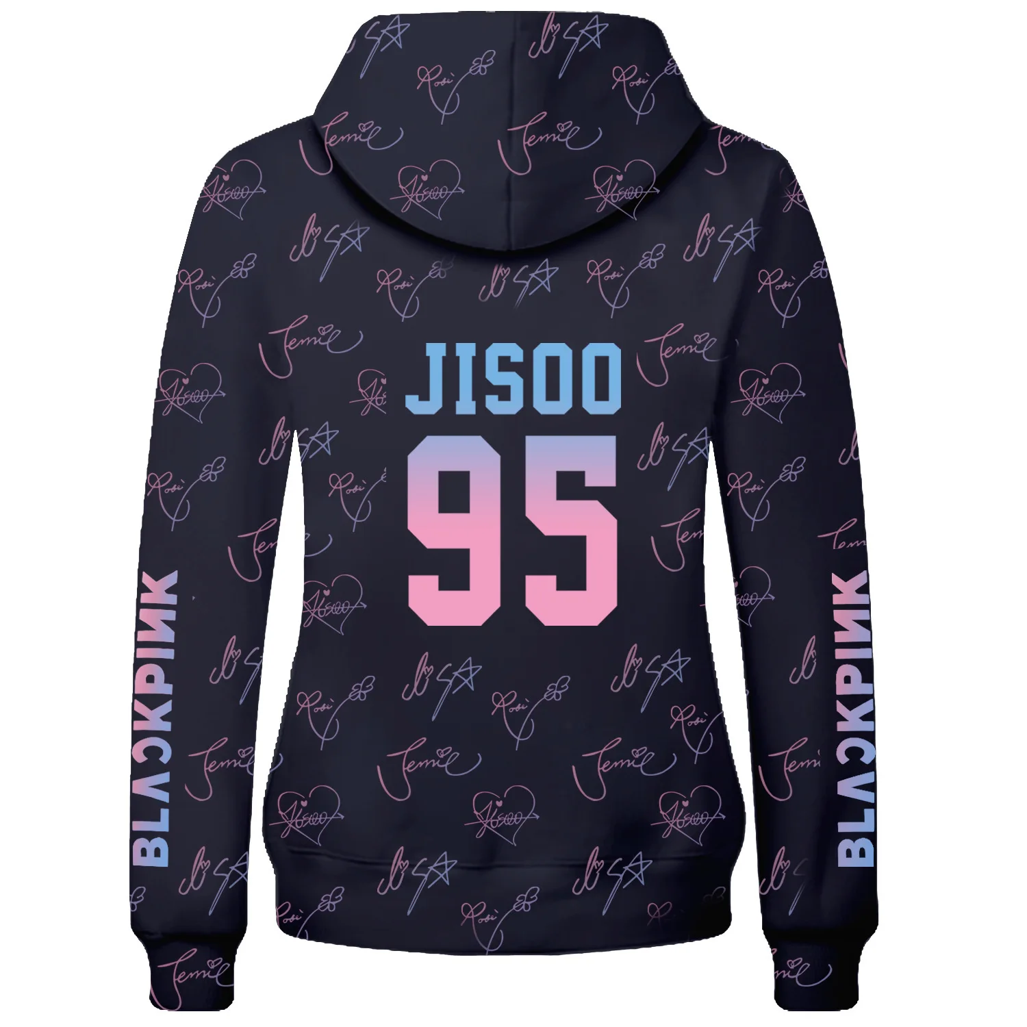  KPOP Blackpink Hoodie Sweatshirt Hoodies Women Persona Lisa Jisoo Rose Autograph Oversized Hoodie C