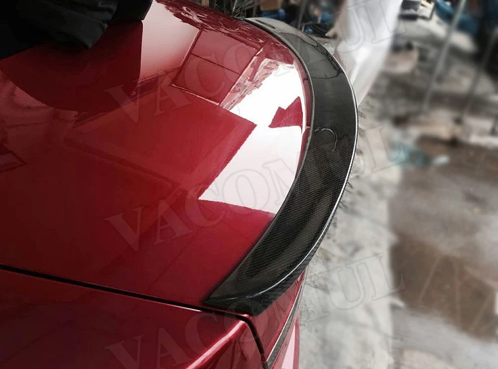 Carbon Fiber Rear Spoiler for Jaguar XF Sedan 4-Door 2009- Boot Trunk Trim Sticker Wings Car Styling