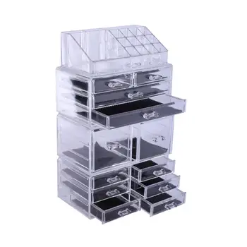 

Home Storage Rack Decorations Shelf 4Pcs/Set Plastic Cosmetics Storage Rack Transparent Wall Shelf Storage Gadgets Accessories