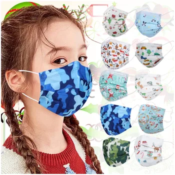 

10 Patterns Of 10pc Mask Face Mask Children's Printed Disposable Fast Delivery Free Shipping Mascarilla Masker Masque