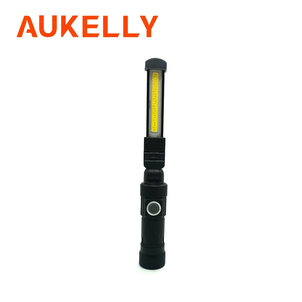 Aukely светодиодный фонарик 5 светового режима COB USB перезаряжаемая Рабочая лампа Магнитный факел гибкий контрольный фонарь переносная