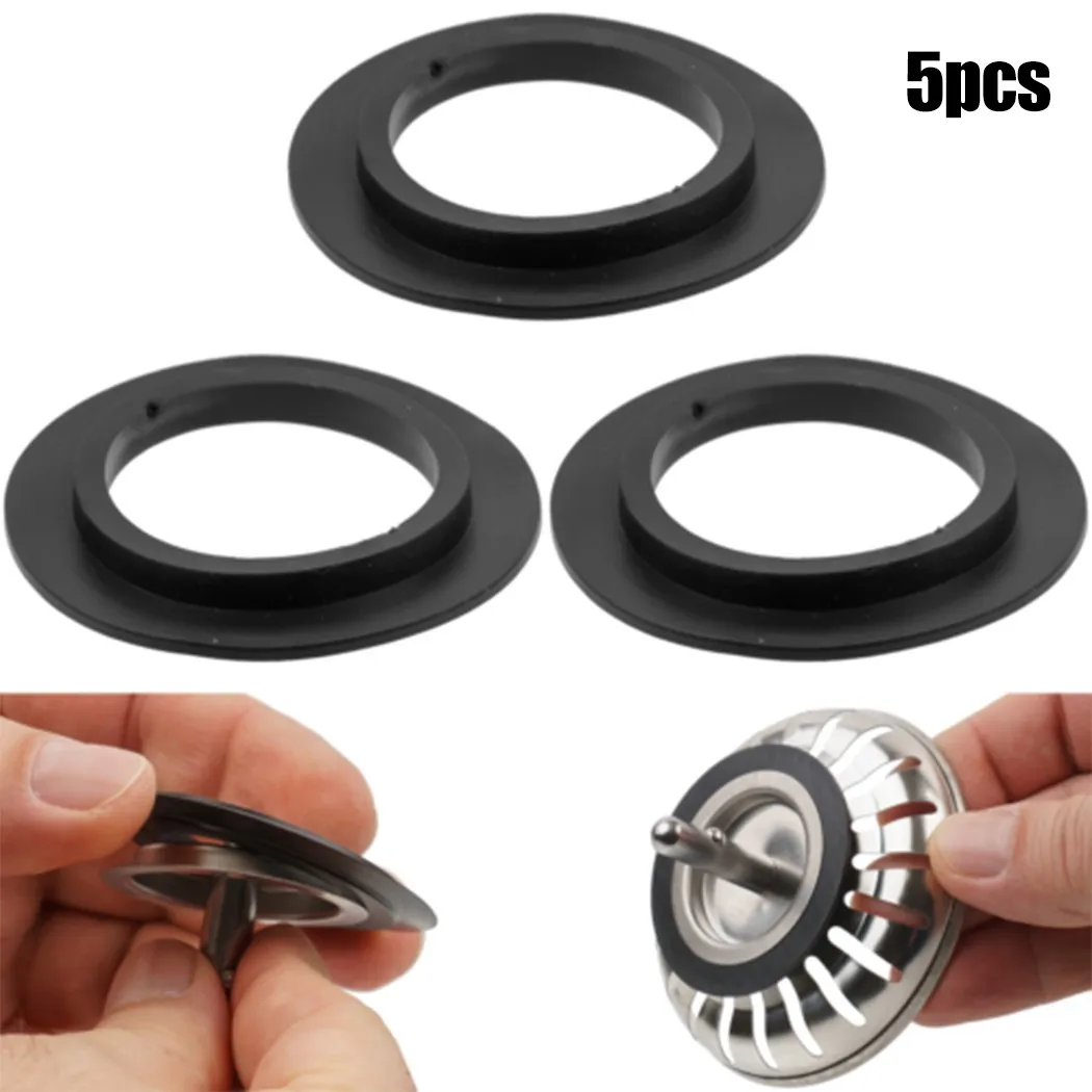 5Pcs Rubber Seal Washer Gasket For Franke Basket Strainer Plug For 78