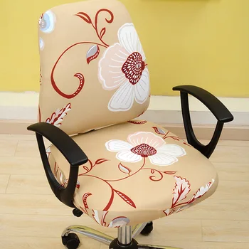 

Polyester Elastic Fabric Seat Cover Color Split Chair Cover Office Computer Chair Cover Modern Easy To Washable And Removeable