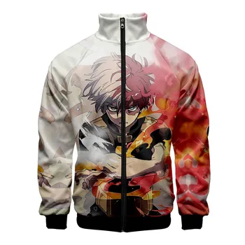 

Anime Bomber Jacket Men 3D Zipper My Hero Academia And Saint Seiya 3D Print Coat Spring 2019 Harajuku Long Sleeve Biker Jackets