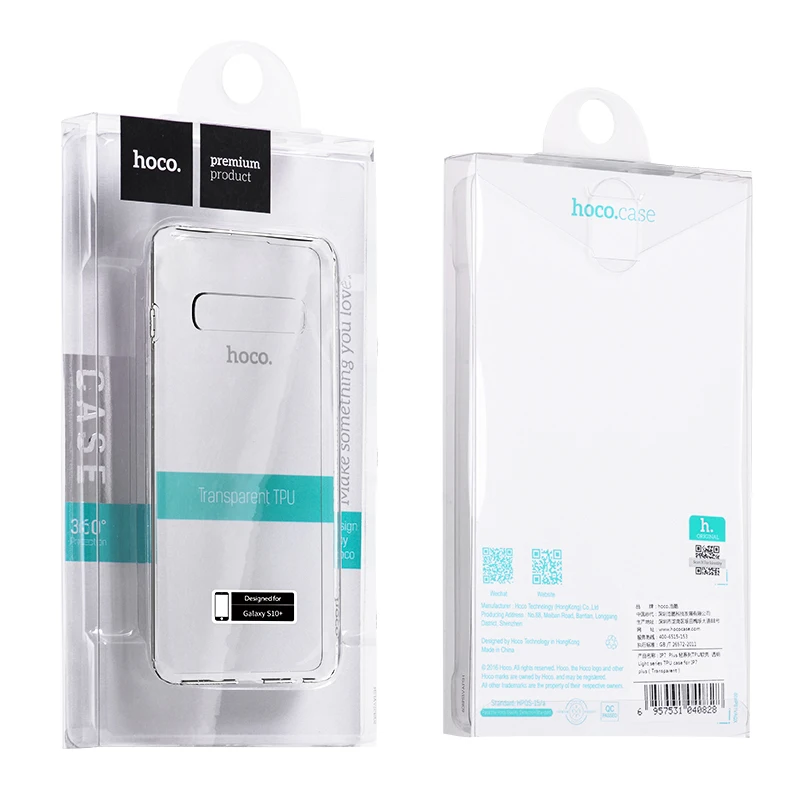 HOCO TPU чехол для samsung Galaxy S10 S10+ S10e ультра тонкий мягкий чехол для samsung Galaxy Note10 Note10 Plus Прозрачный складной