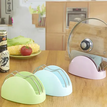 

Kitchen Shelf Pan Rack Cutting Board Holder Storage Pot Lid Organizer Stands Tapas Cover Stand Dish Kitchen Rack pf100812