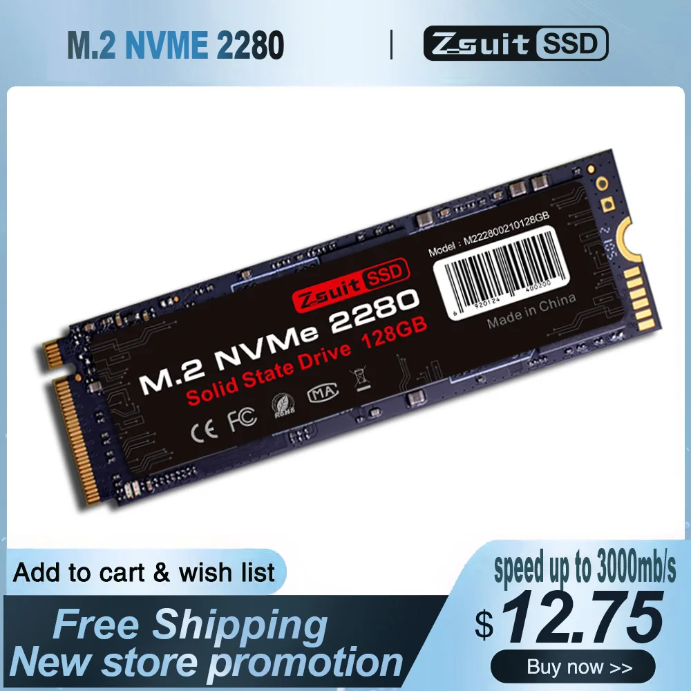 Твердотельный накопитель Zsuit M.2 SSD M2 128 ГБ 256 512 ТБ PCIe NVME 2280 внутренний жесткий диск