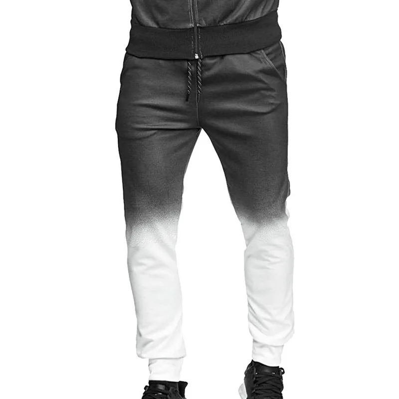 Осенний мужской модный комплект с 3D принтом, толстовка+ штаны, костюмы, градиентная Повседневная ветровка, куртка, брюки, спортивный костюм, уличная одежда большого размера