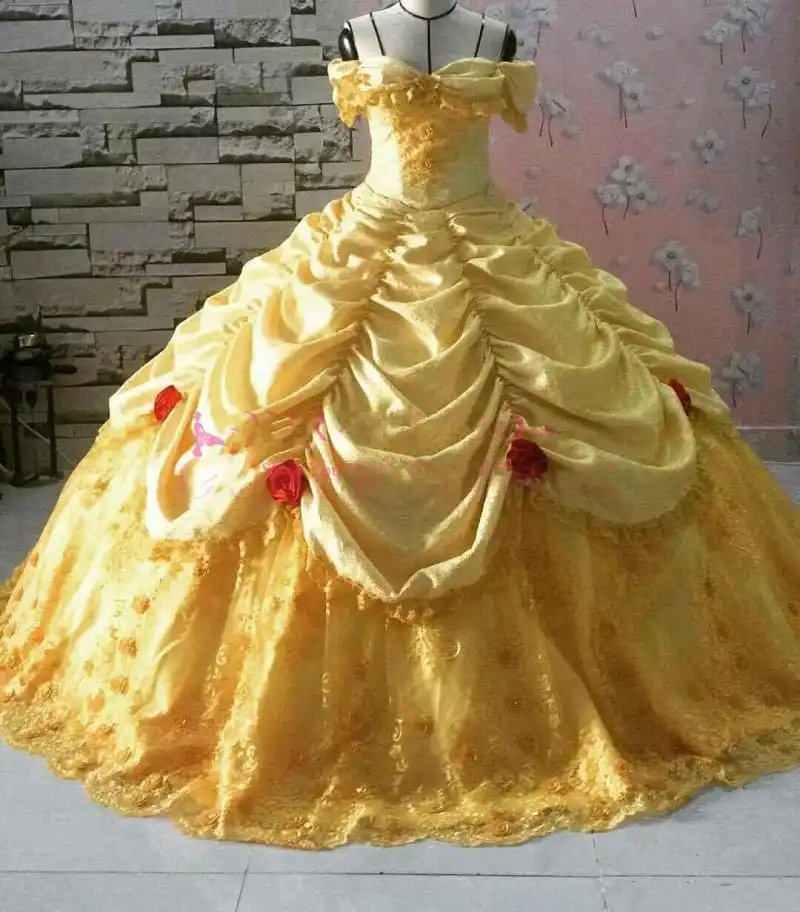 Luxury Yellow Quinceanera Dresses Birhtday Party Ball Gown Satin Layers Beading Princess Sweet 15 16 Dresses Custom Made Quinceanera Dresses Aliexpress