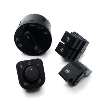 

Headlight AUTO Mirror Window Switch Button 4PCS / SET for VW Caddy Jetta Golf 5 MK5 V Puls Passat B6 1K3 959 857A,5KD 941 531B