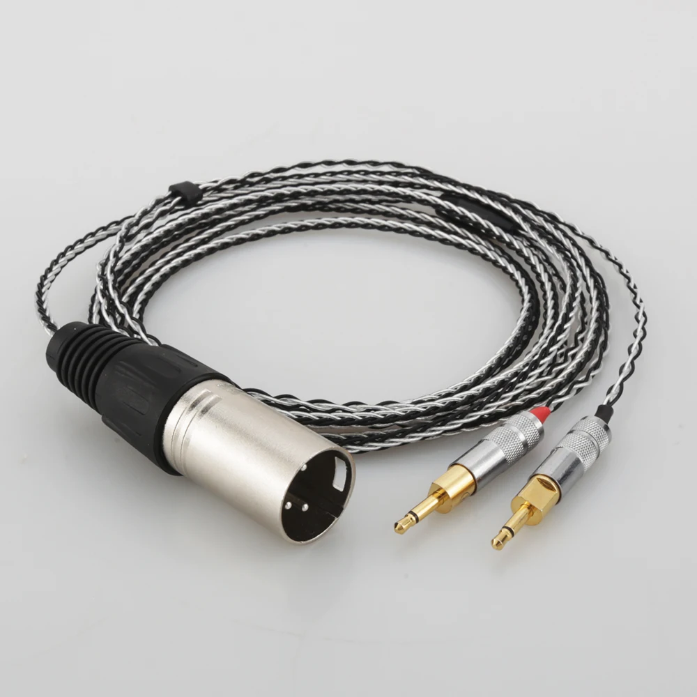 HiFi Cable with 4 pin XLR Balanced Male Compatible with HD700 HD 700 Headphones Silver Plated Replacement Audio Upgrade cable