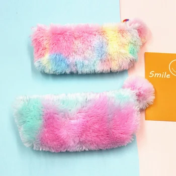 

1 PC Dreamy Color Makeup Bag Unicorn Cosmetic Pouch Kawaii Zip Bag Women Plush Make Up Bag Travel Easy To Carry Dropship Hot