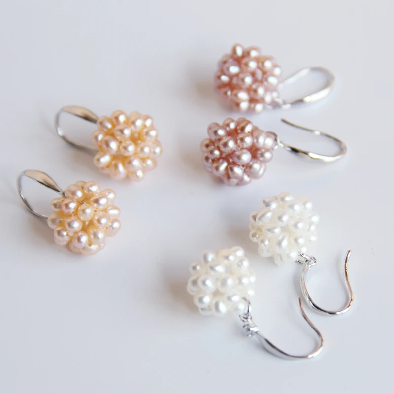 

Серьги женские из серебра 925 пробы, с натуральным жемчугом